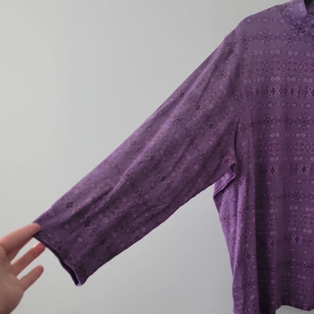 Croft & Barrow Purple Women's Stretch Top - Picture 7 of 16